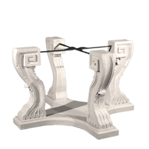 CAD Drawings Stone Yard, Inc.  Lion's Paw Base 4 Legs